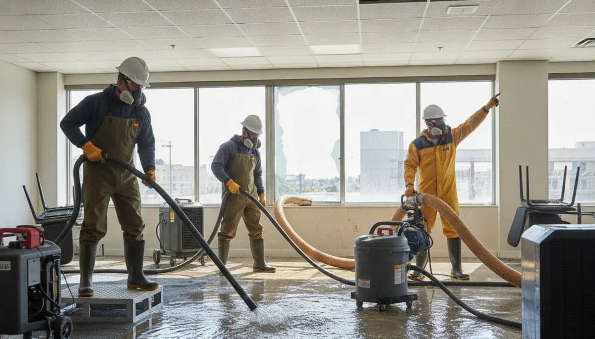 Emergency water removal service in Moreno Valley, CA for burst pipes and flood damage