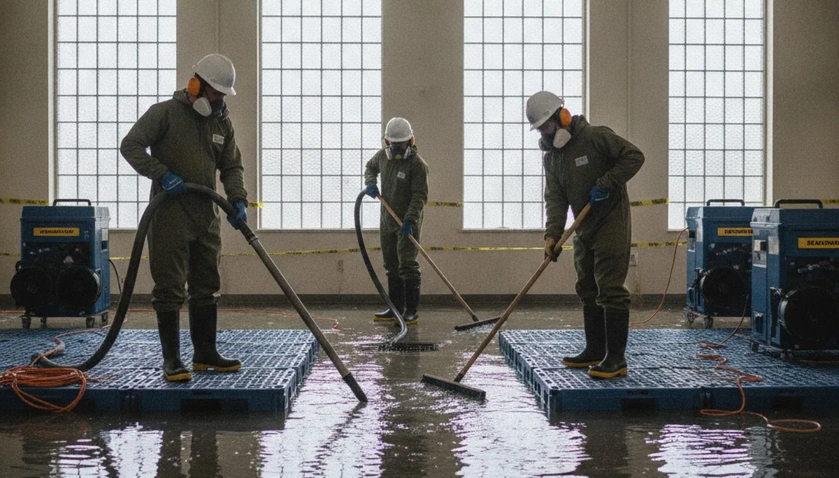Emergency water removal service in Moreno Valley, CA for flooding, burst pipes, and storm damage