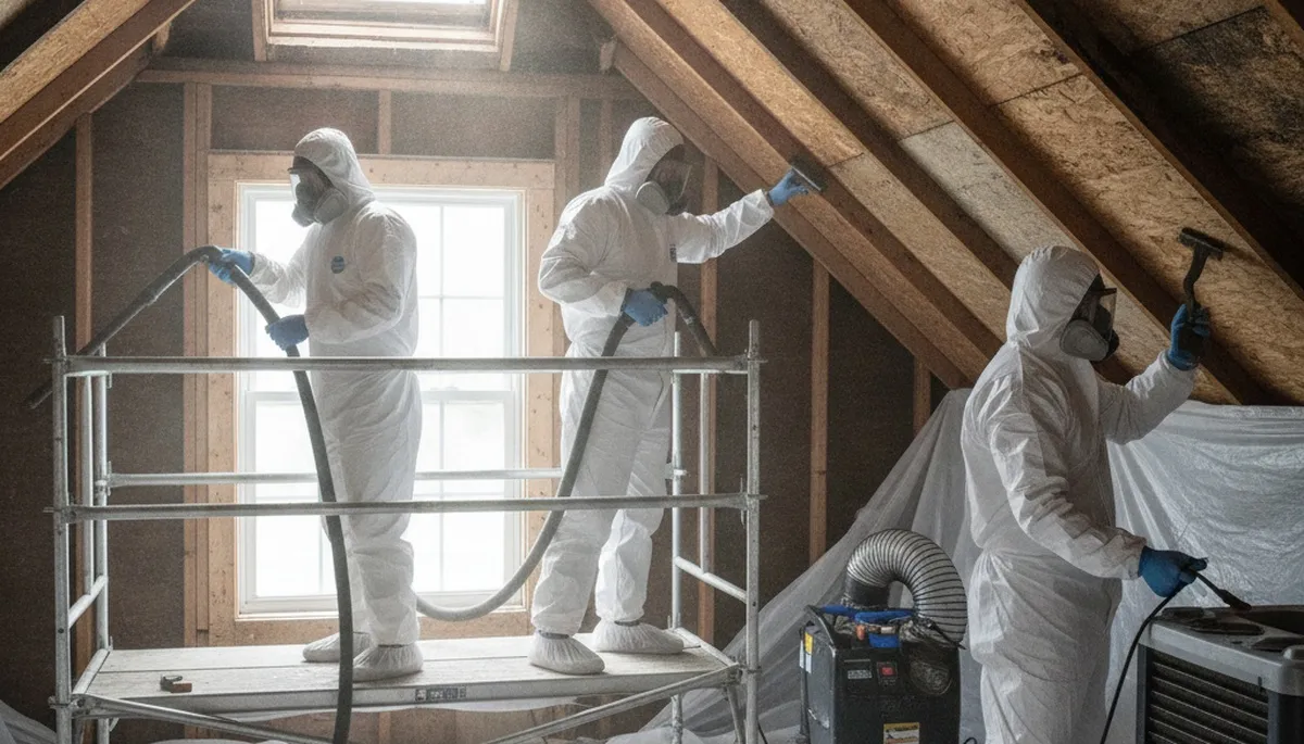 Mold removal team inspecting water damage in Moreno Valley, CA home