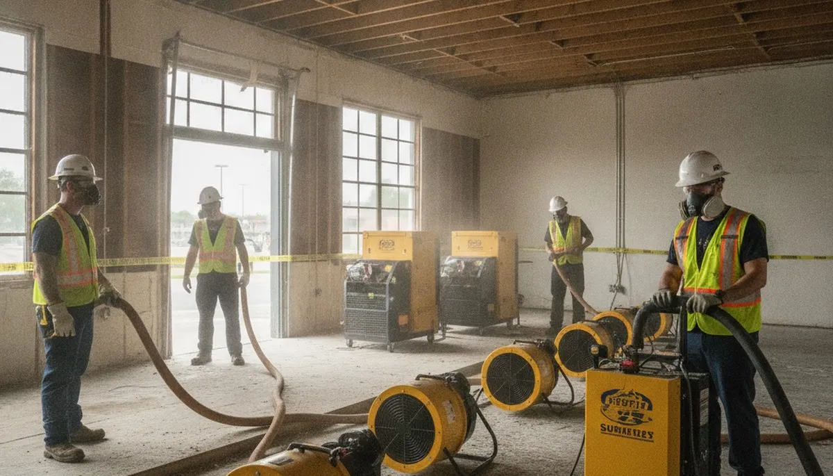 Structural drying equipment in Moreno Valley, CA for fast water damage restoration
