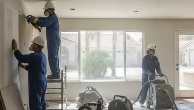 Water damage restoration team in Moreno Valley, CA providing emergency cleanup and repairs