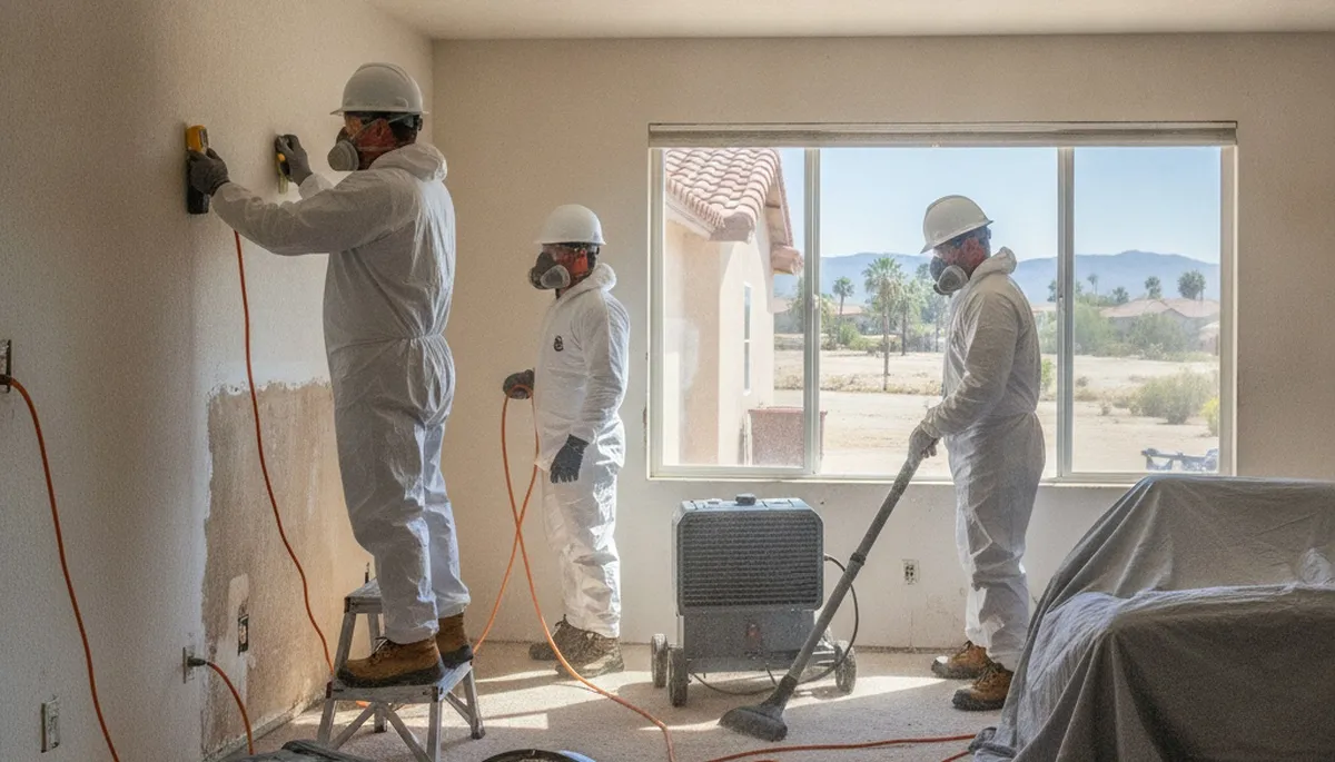 Water damage restoration team serving Moreno Valley, CA for emergency cleanup and repair