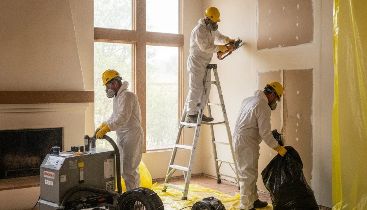 Water damage restoration team serving Moreno Valley, CA for emergency cleanup and repairs