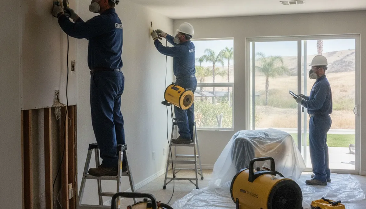 Water damage restoration team serving Moreno Valley, CA with professional cleanup and repair services