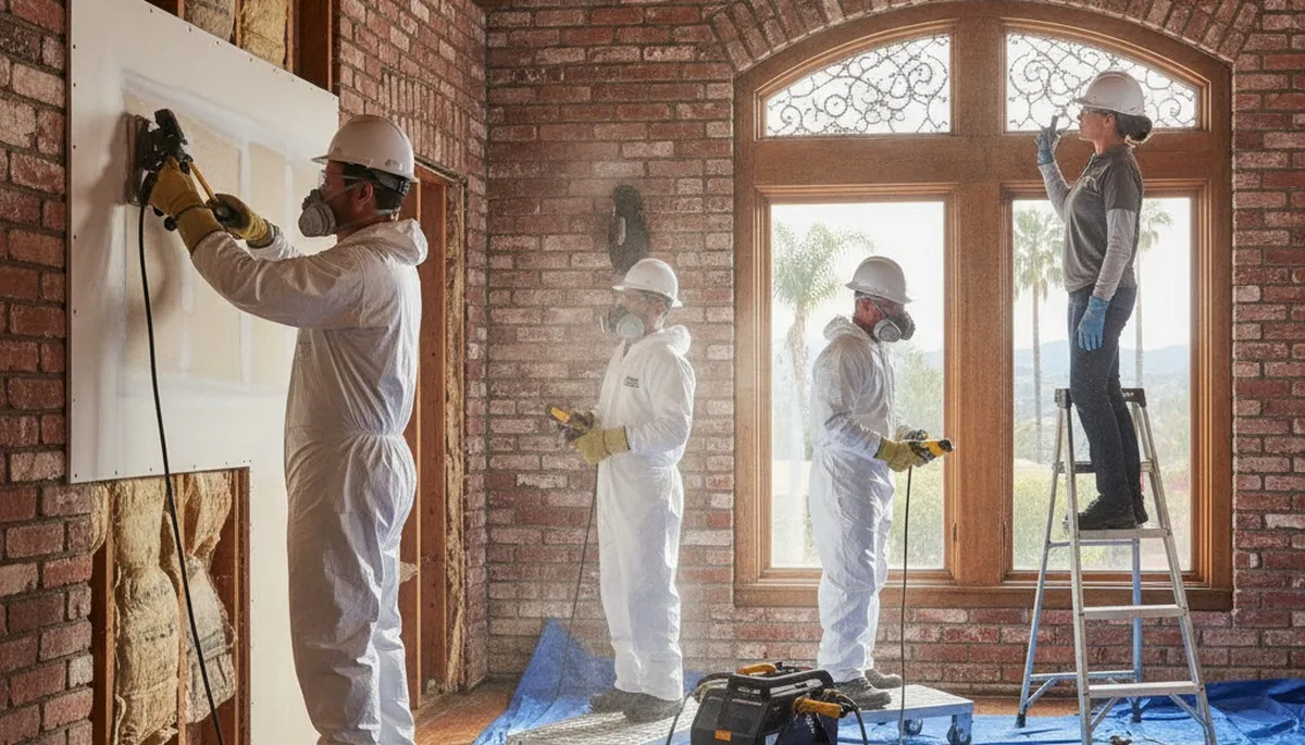 Water damage restoration team in Moreno Valley, CA providing emergency cleanup and repairs