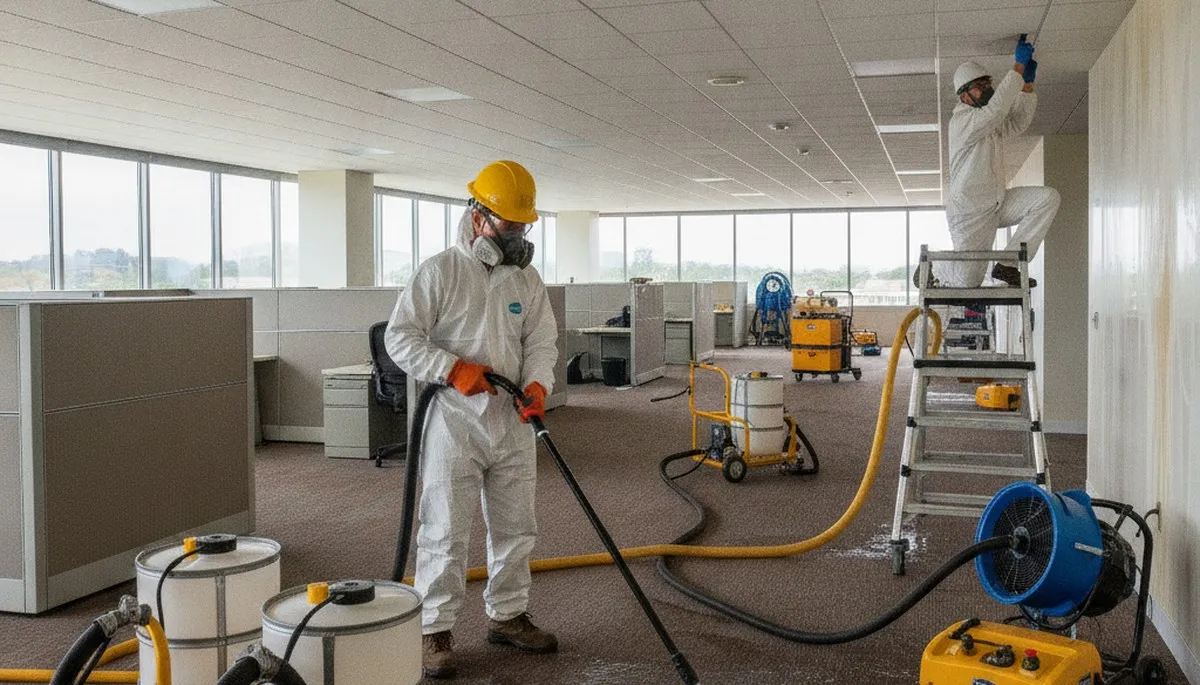 Water damage restoration team serving Moreno Valley, CA with 24/7 emergency water cleanup services